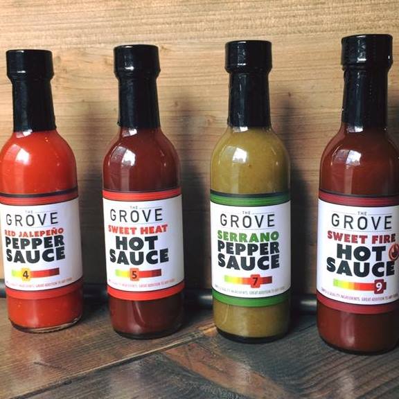 The Grove Salsa Co hot pepper sauces